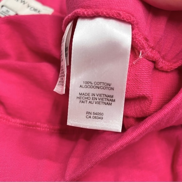 NWT pink lounge pants 100% cotton XL cropped pants drawstrings stretchy waist - Picture 7 of 11